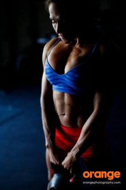 Tracey during her athletic training years